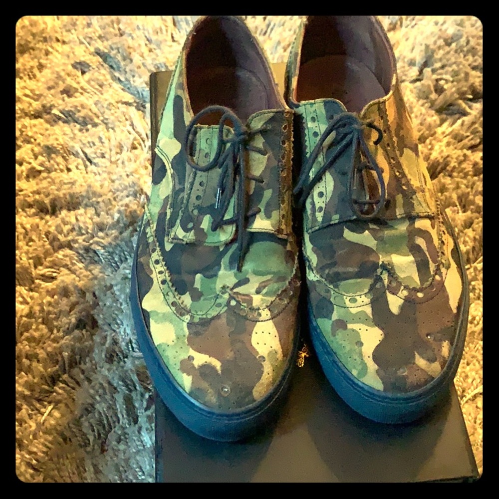 Camo wingtip Handmade Del Toro Oxford shoe